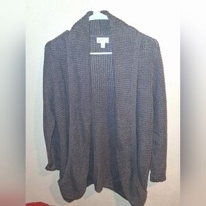 Market Spruce Sweater Cardigan Womens Small Heathered Gray SP